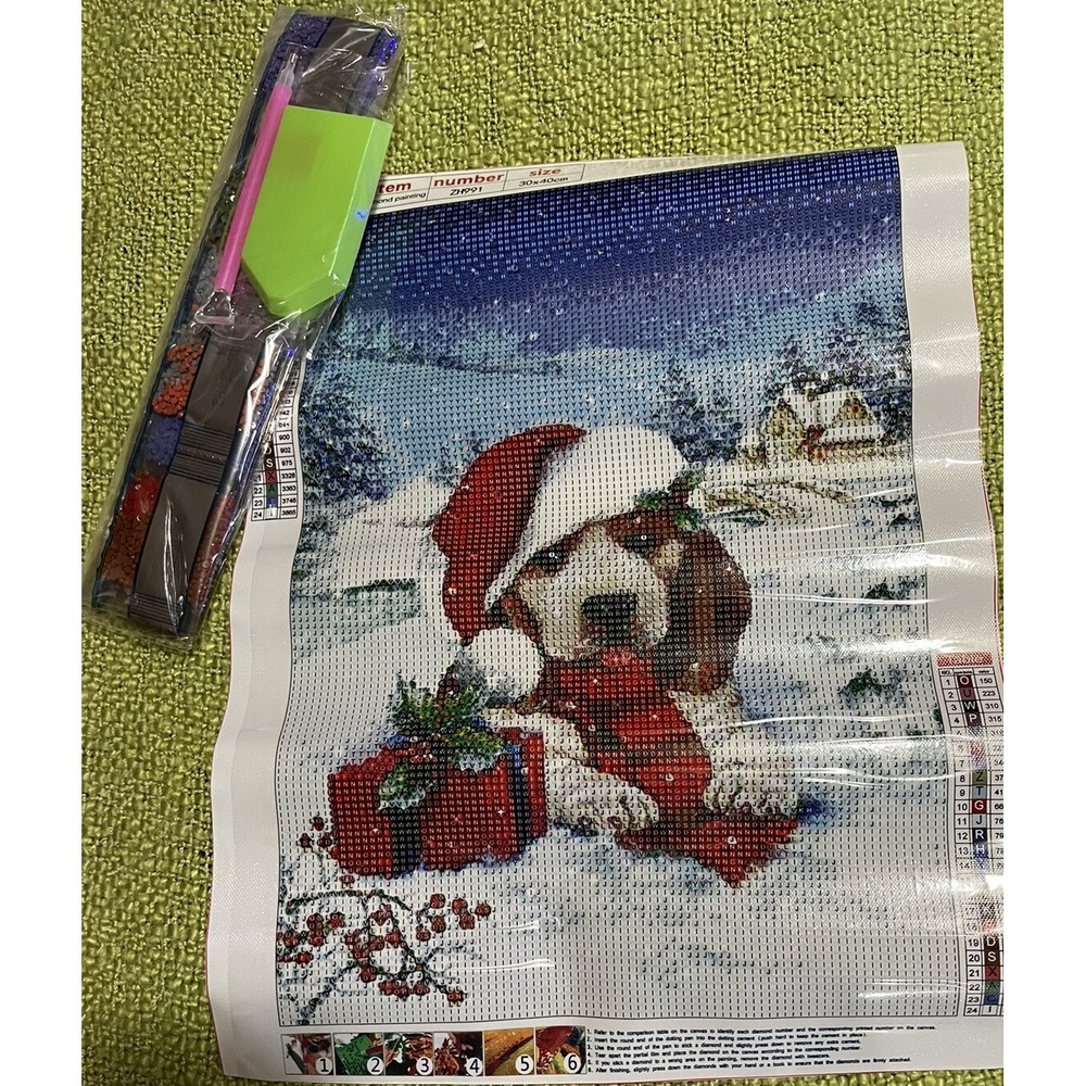 Christmas Themed diamond painting sets , dog‎ print ,  Cat Print 30x40cm , 2